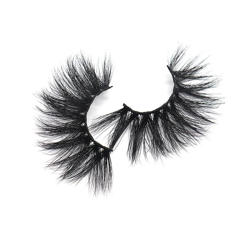 Wholesale Custom Private Label 3d Luxury False 25mm Real Mink Eyelashes Vendor